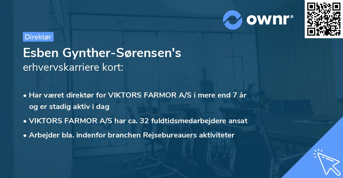 Esben Gynther-Sørensen's erhvervskarriere kort