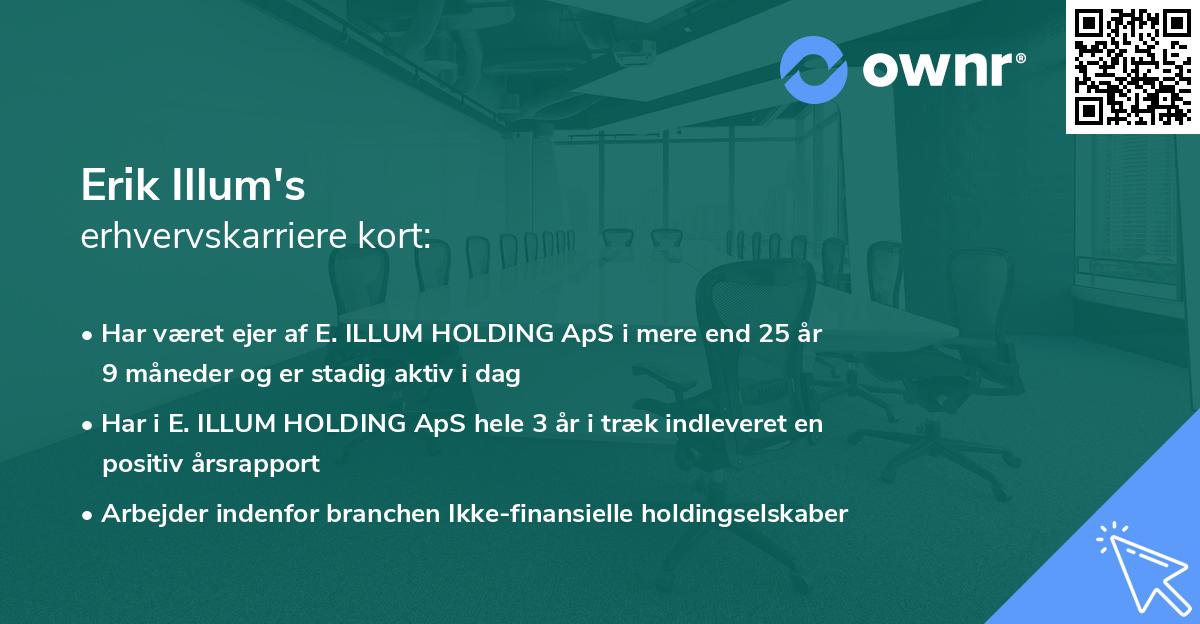 Erik Illum's erhvervskarriere kort