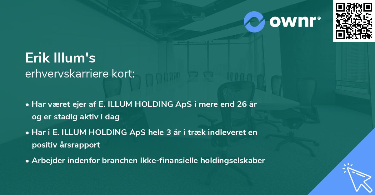 Erik Illum's erhvervskarriere kort