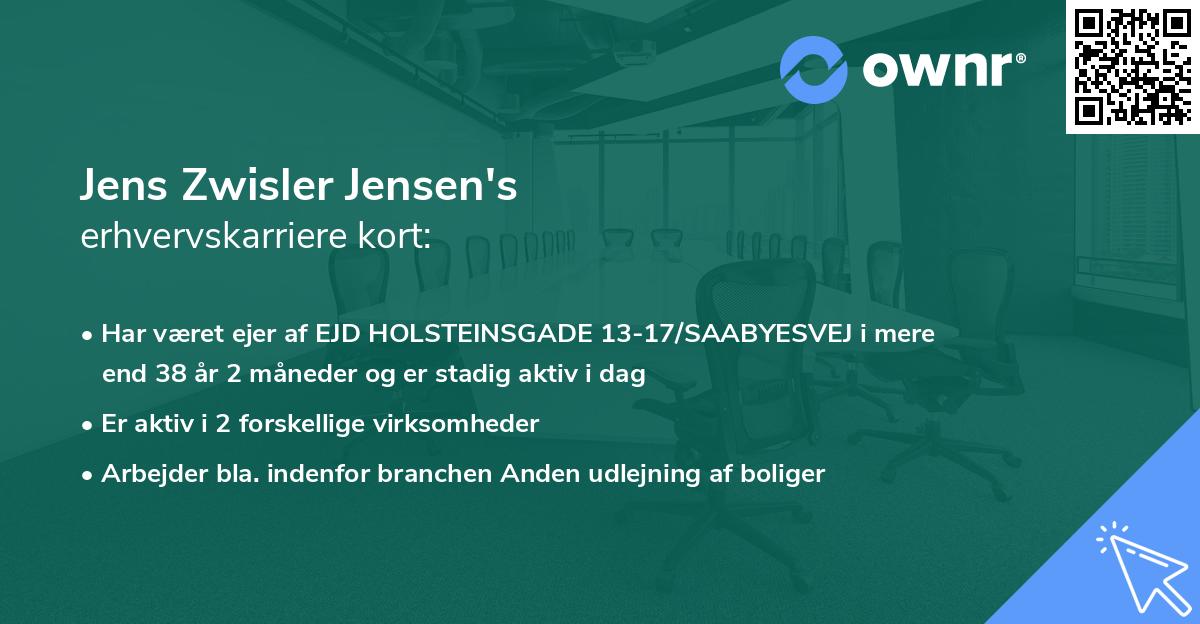 Jens Zwisler Jensen's erhvervskarriere kort