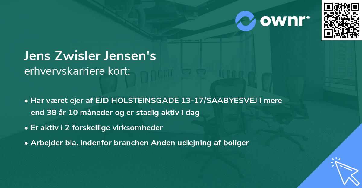 Jens Zwisler Jensen's erhvervskarriere kort