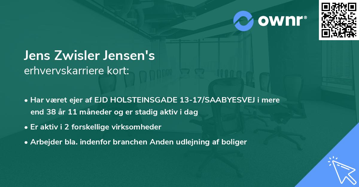 Jens Zwisler Jensen's erhvervskarriere kort