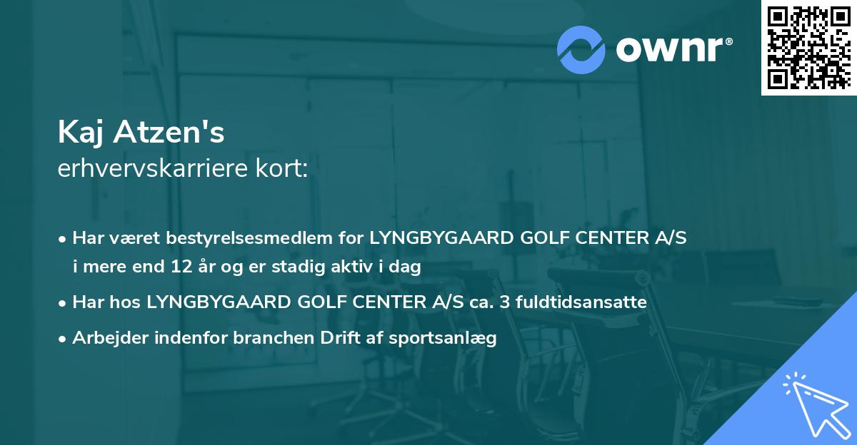 Kaj Atzen's erhvervskarriere kort
