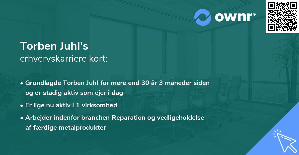 Torben Juhl's erhvervskarriere kort