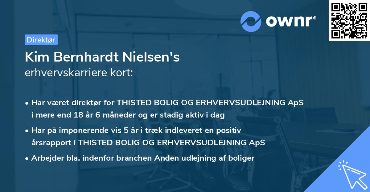 Kim Bernhardt Nielsen's erhvervskarriere kort