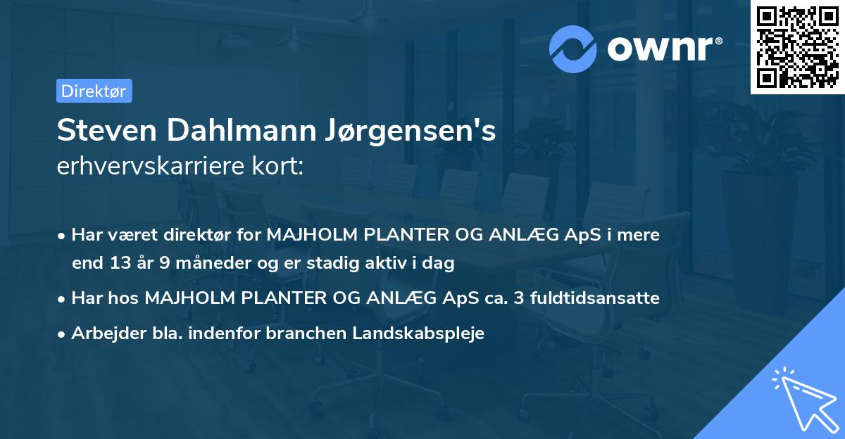 Steven Dahlmann Jørgensen's erhvervskarriere kort