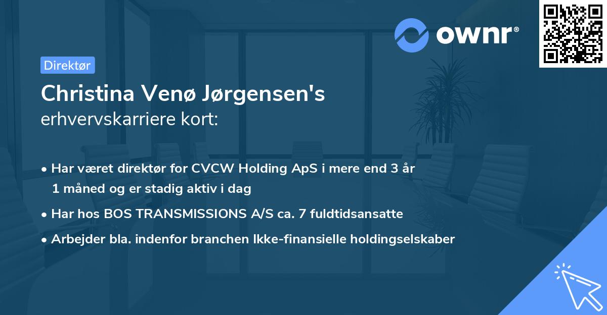 Christina Venø Jørgensen's erhvervskarriere kort