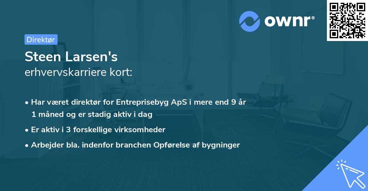 Steen Larsen's erhvervskarriere kort