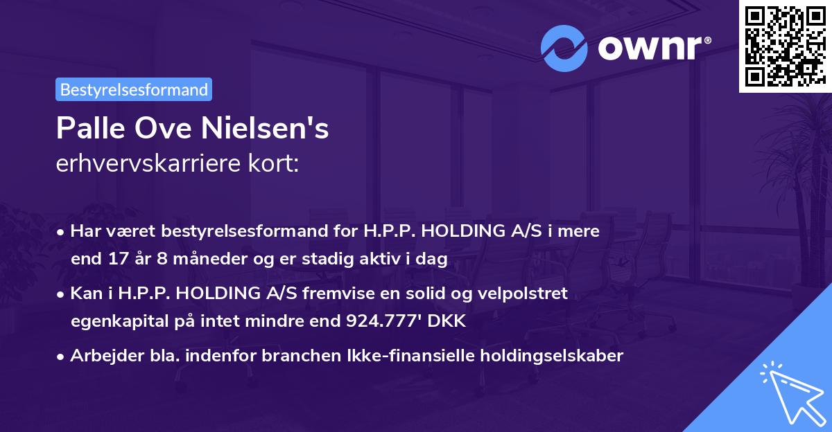 Palle Ove Nielsen's erhvervskarriere kort
