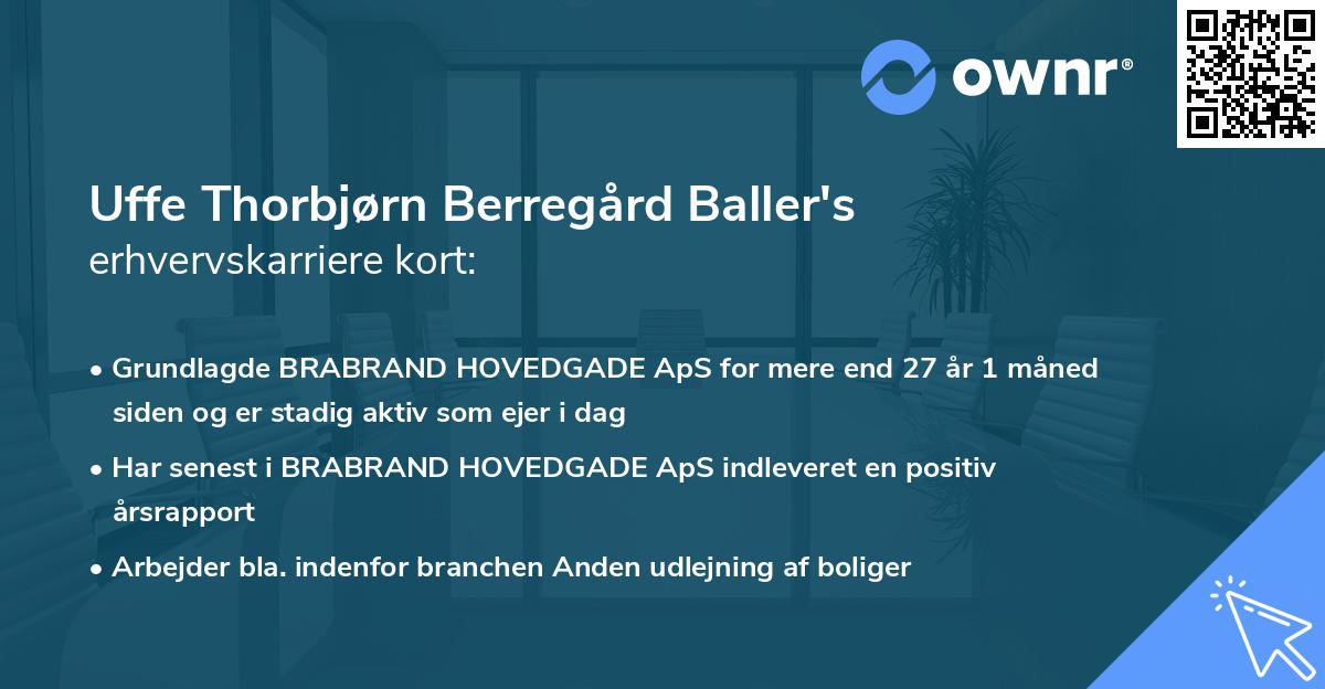 Uffe Thorbjørn Berregård Baller's erhvervskarriere kort