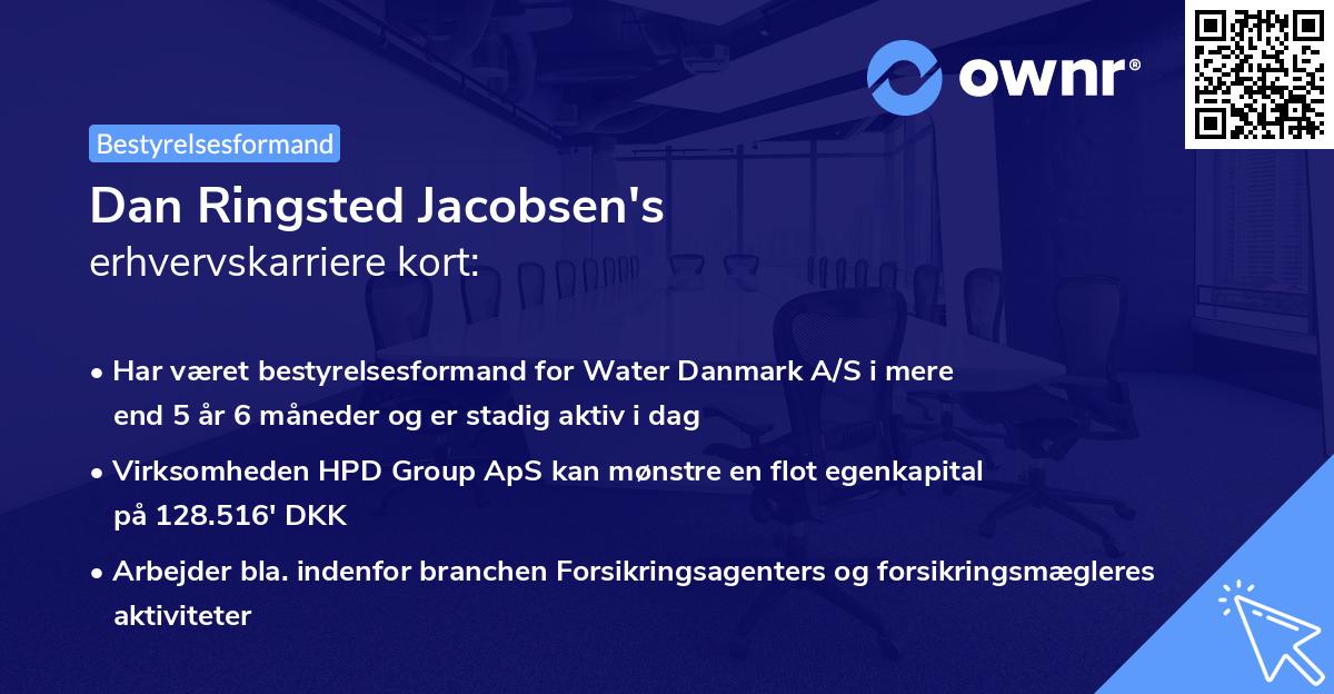 Dan Ringsted Jacobsen's erhvervskarriere kort