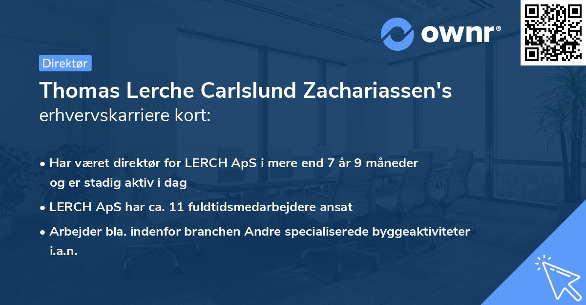Thomas Lerche Carlslund Zachariassen's erhvervskarriere kort