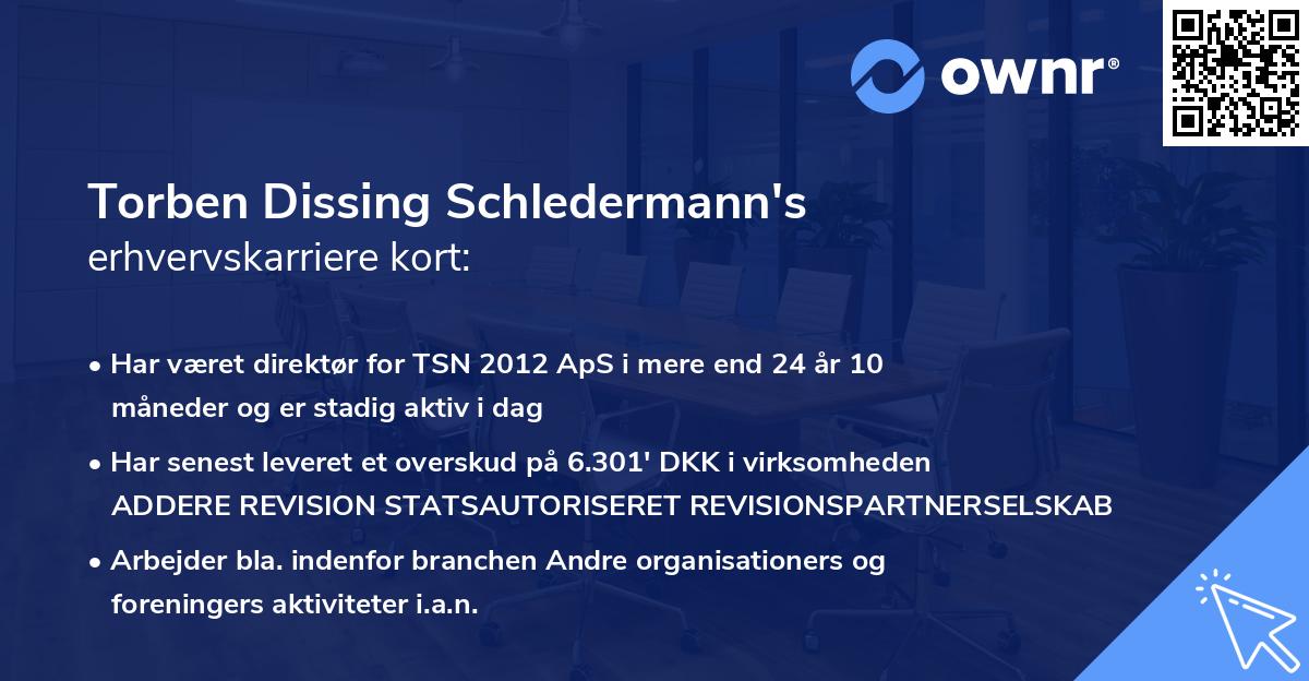 Torben Dissing Schledermann's erhvervskarriere kort