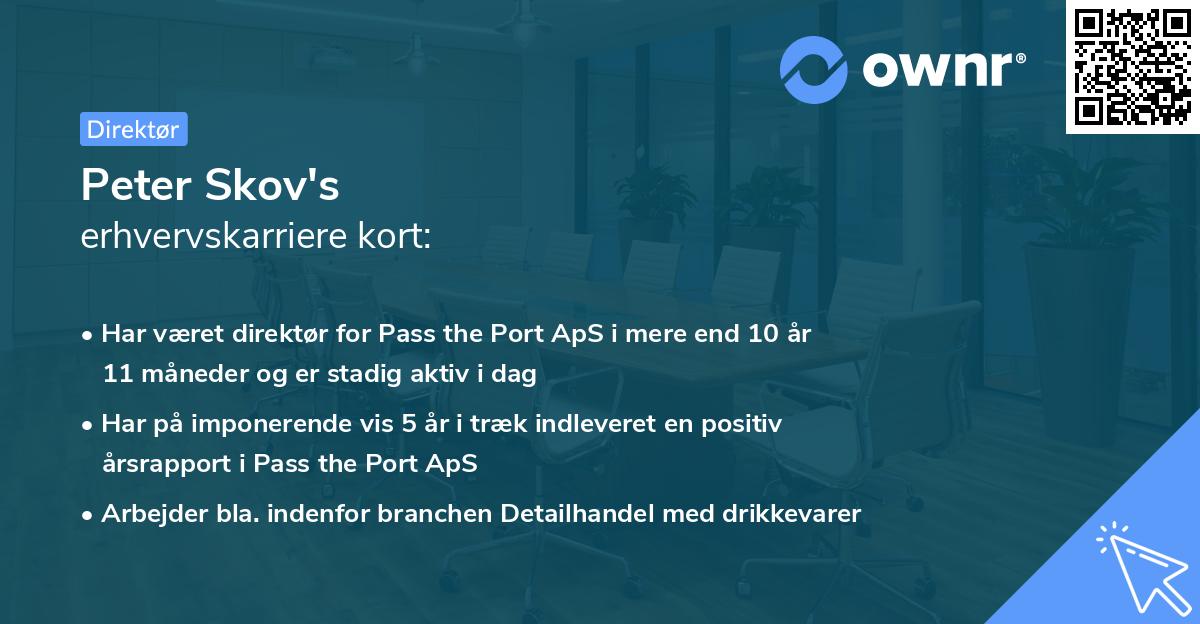 Peter Skov's erhvervskarriere kort