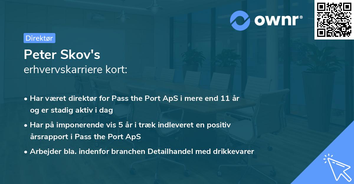 Peter Skov's erhvervskarriere kort