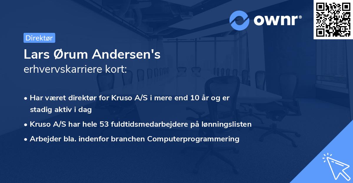 Lars Ørum Andersen's erhvervskarriere kort