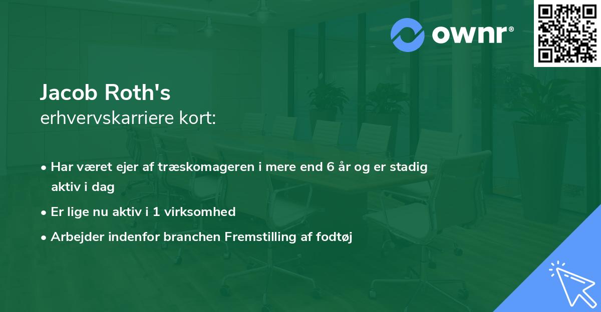 Jacob Roth's erhvervskarriere kort