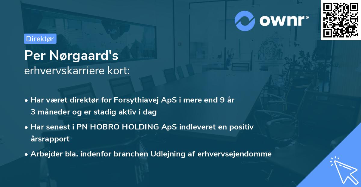 Per Nørgaard's erhvervskarriere kort