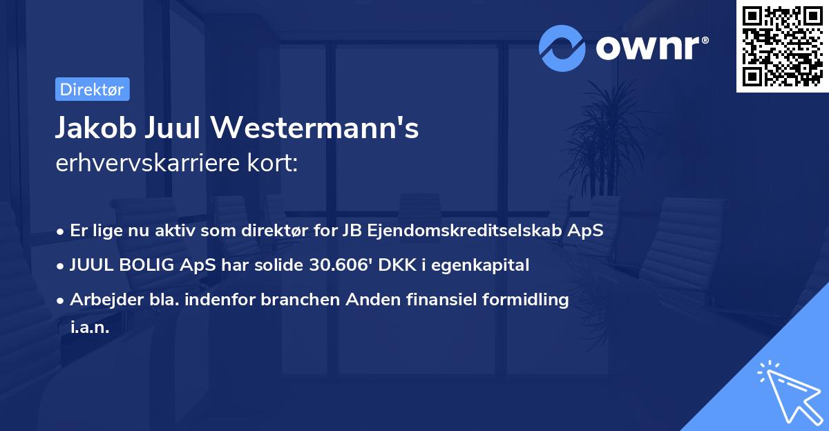 Jakob Juul Westermann's erhvervskarriere kort
