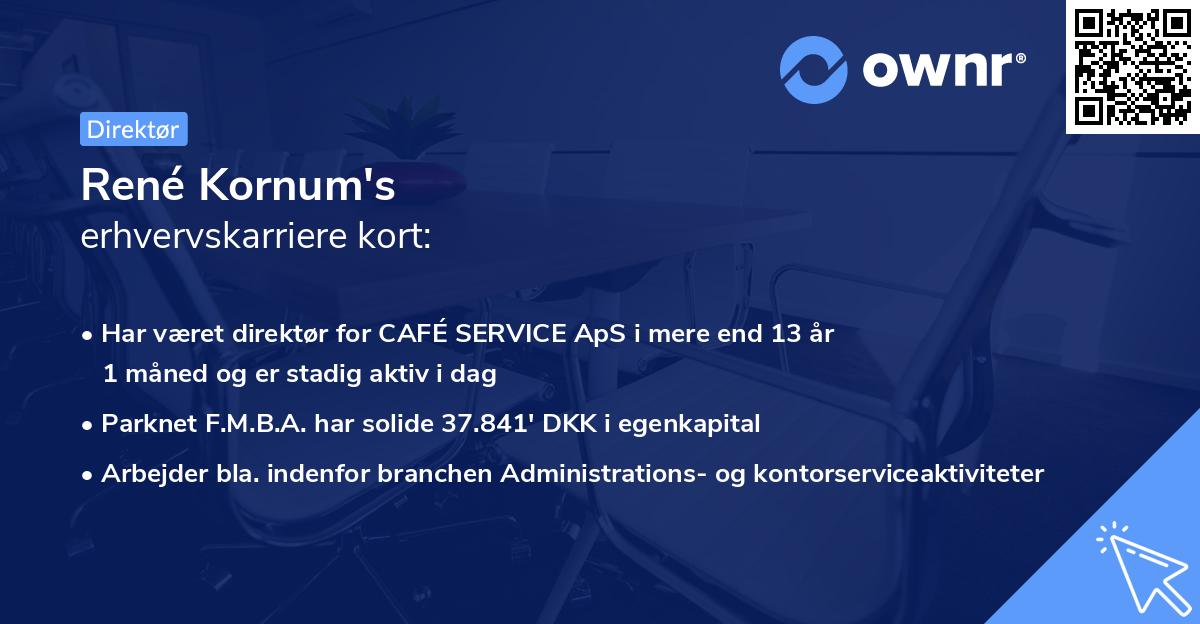 René Kornum's erhvervskarriere kort