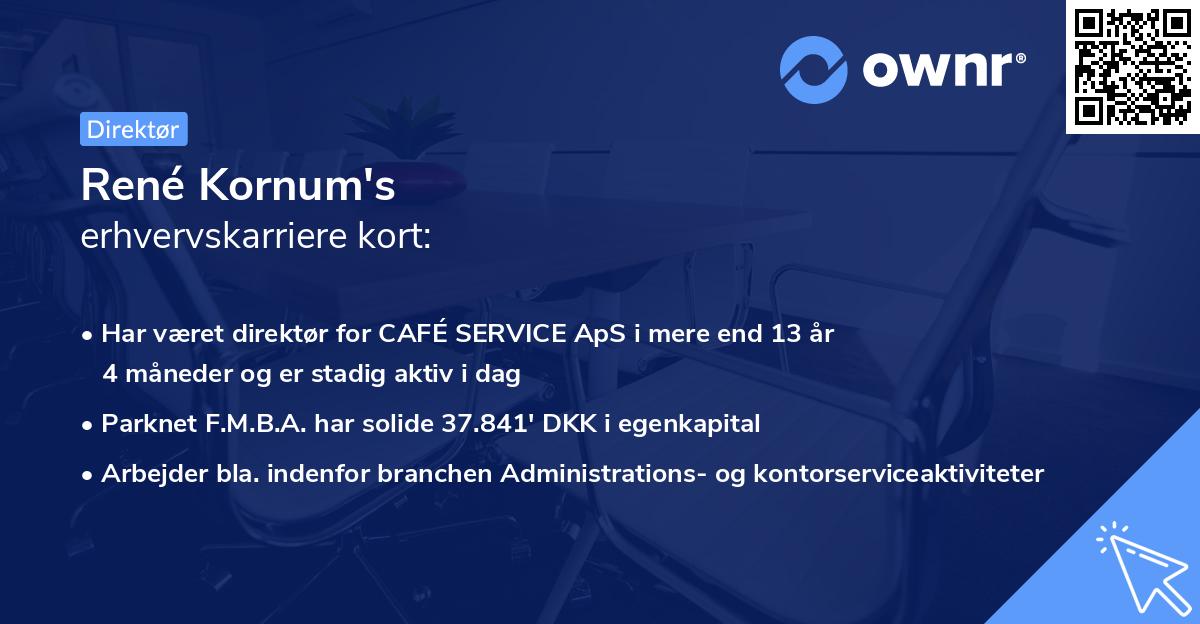 René Kornum's erhvervskarriere kort
