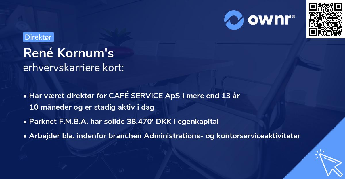 René Kornum's erhvervskarriere kort