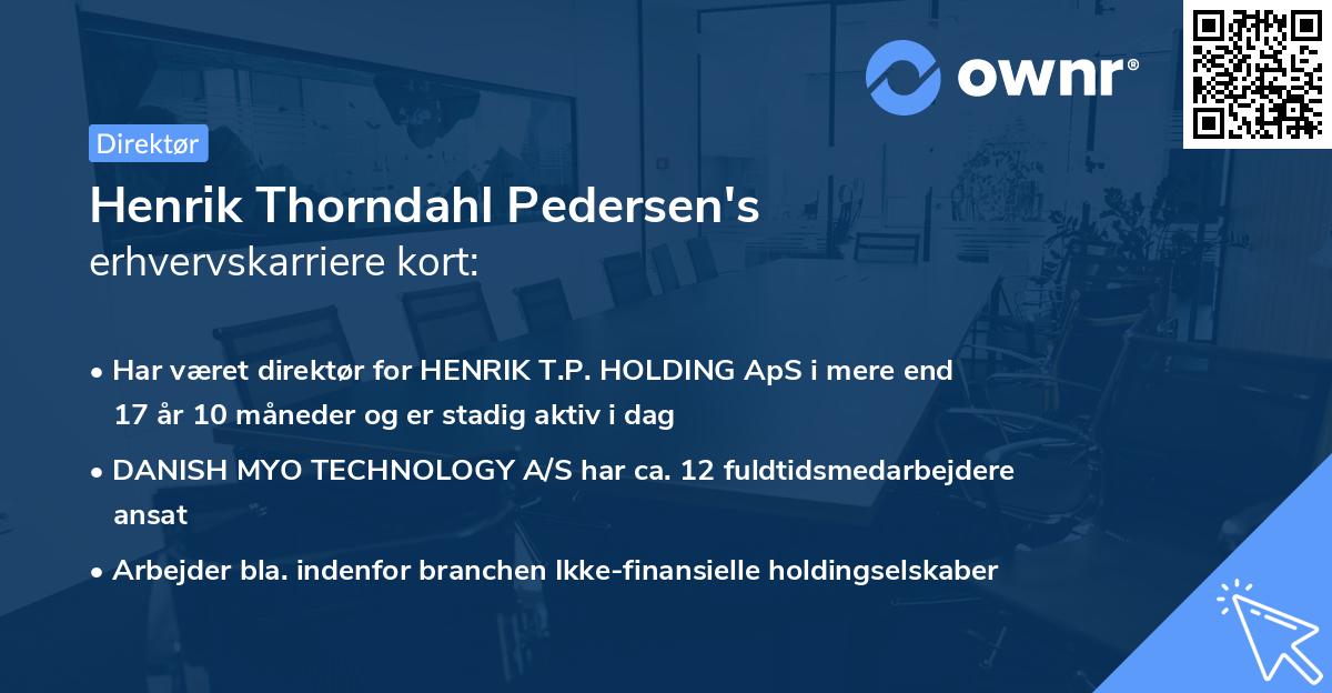 Henrik Thorndahl Pedersen's erhvervskarriere kort
