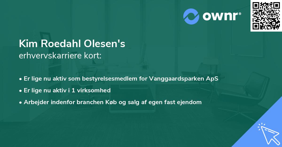 Kim Roedahl Olesen's erhvervskarriere kort