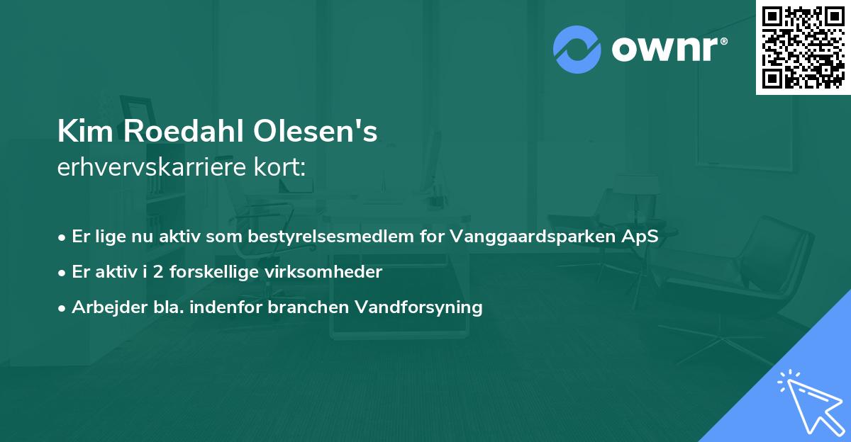 Kim Roedahl Olesen's erhvervskarriere kort