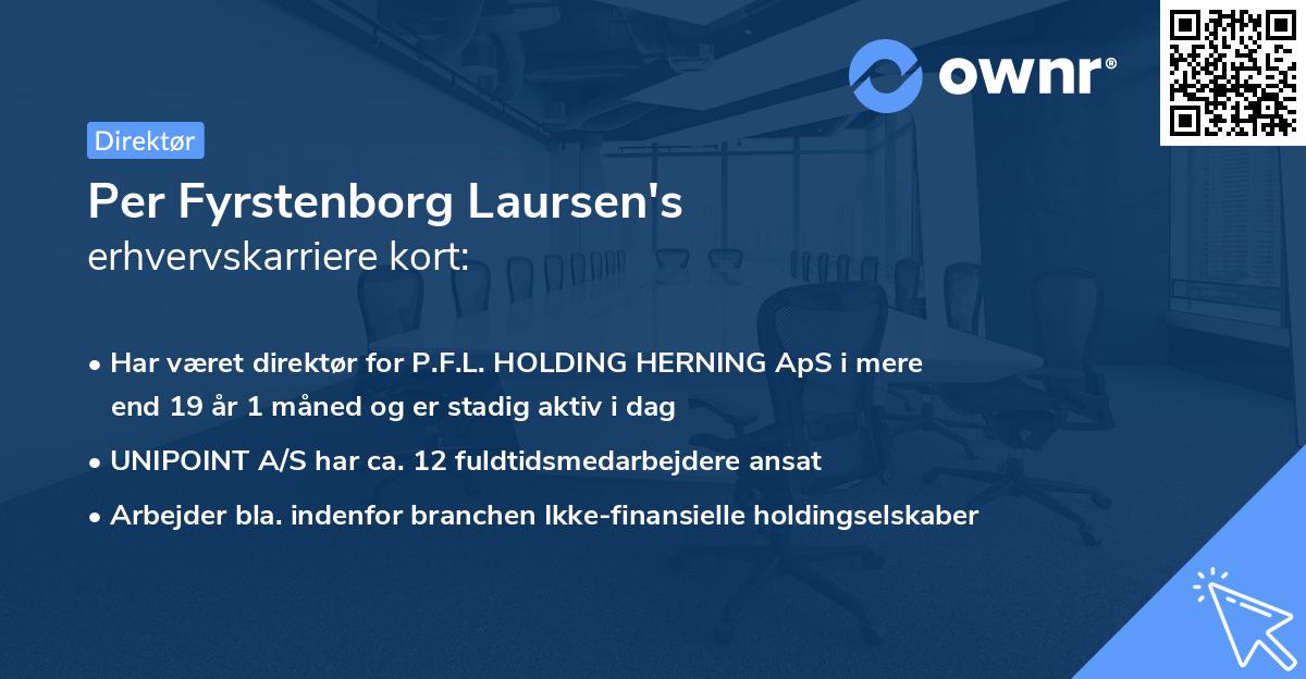 Per Fyrstenborg Laursen's erhvervskarriere kort