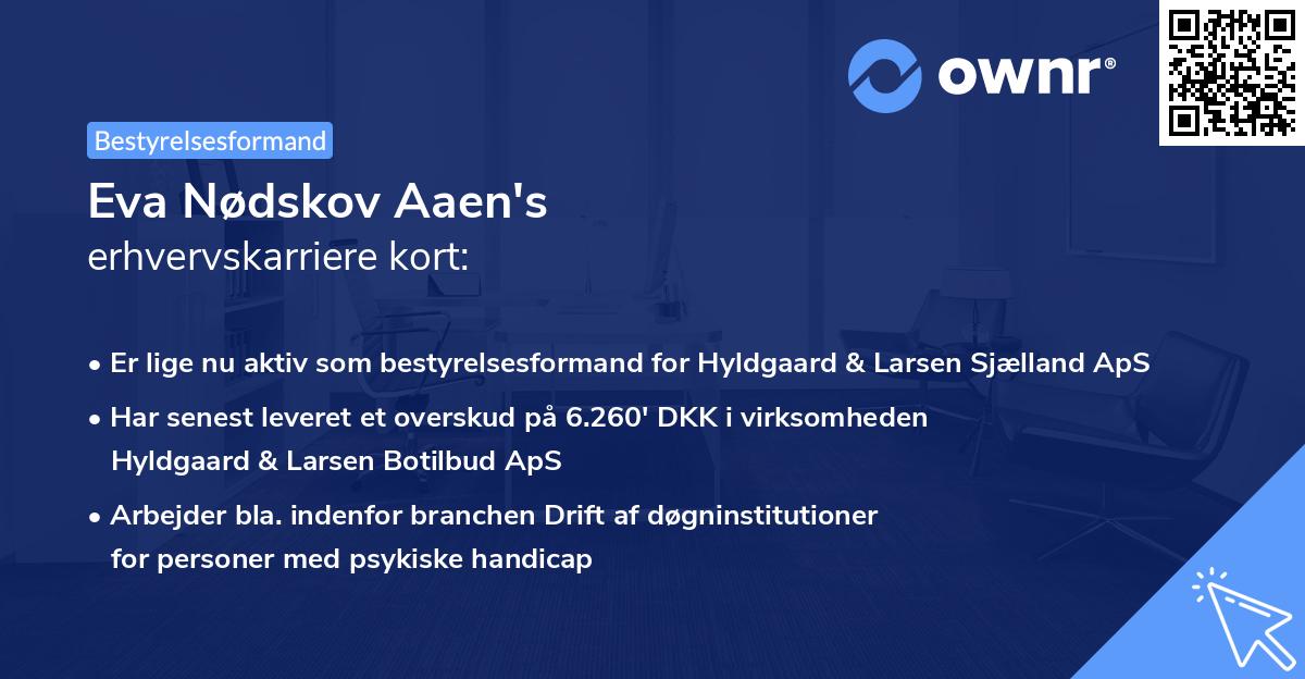Eva Nødskov Aaen's erhvervskarriere kort