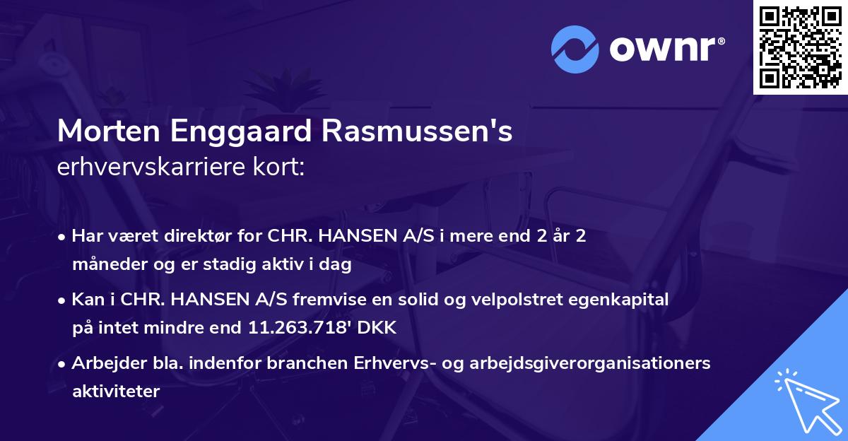 Morten Enggaard Rasmussen's erhvervskarriere kort