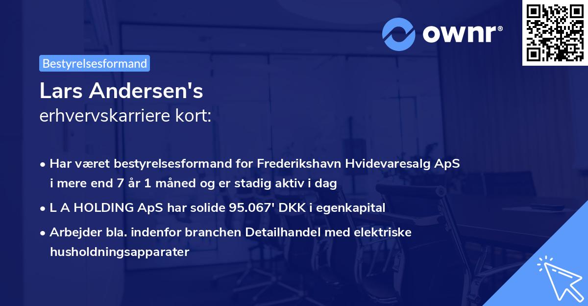 Lars Andersen's erhvervskarriere kort