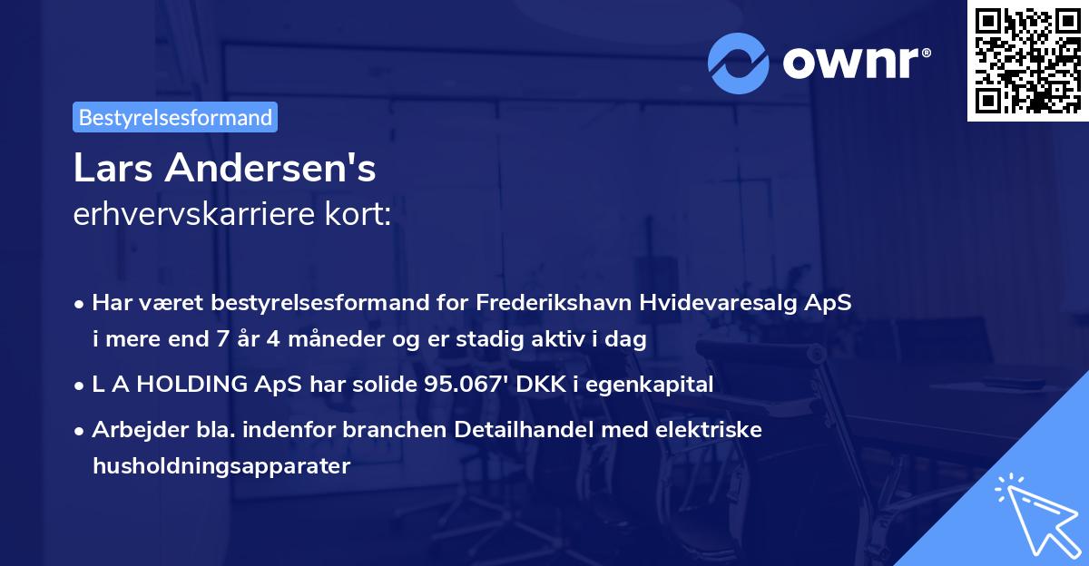 Lars Andersen's erhvervskarriere kort