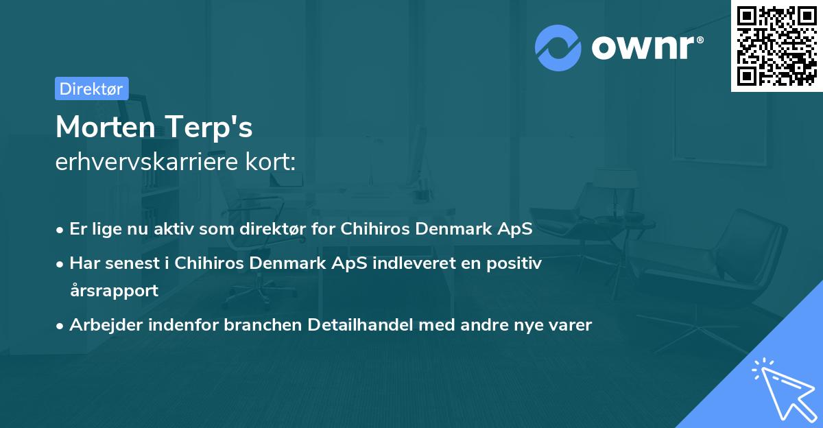 Morten Terp's erhvervskarriere kort