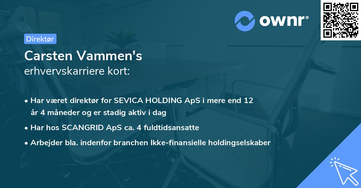 Carsten Vammen's erhvervskarriere kort
