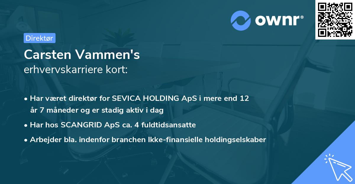 Carsten Vammen's erhvervskarriere kort