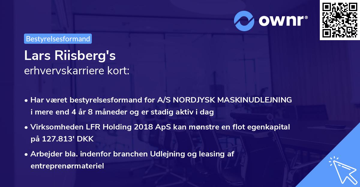 Lars Riisberg's erhvervskarriere kort
