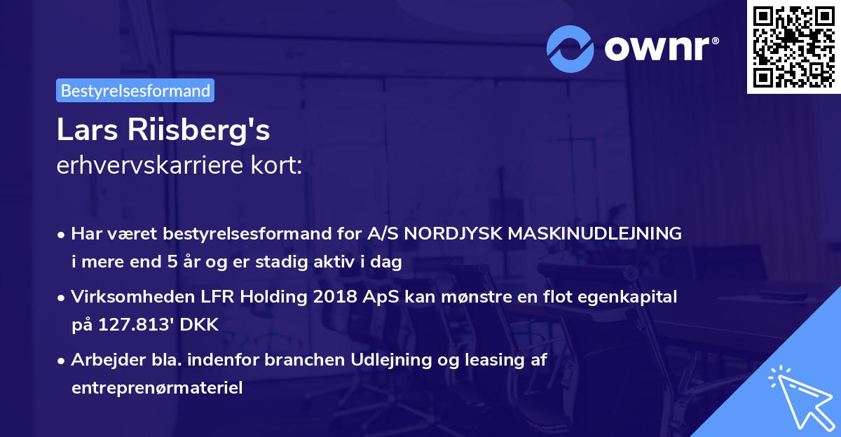 Lars Riisberg's erhvervskarriere kort