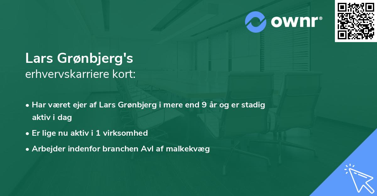 Lars Grønbjerg's erhvervskarriere kort