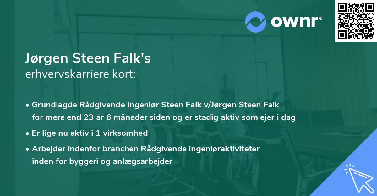 Jørgen Steen Falk's erhvervskarriere kort