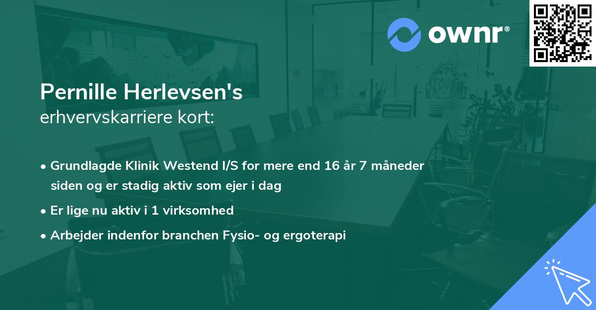 Pernille Herlevsen's erhvervskarriere kort