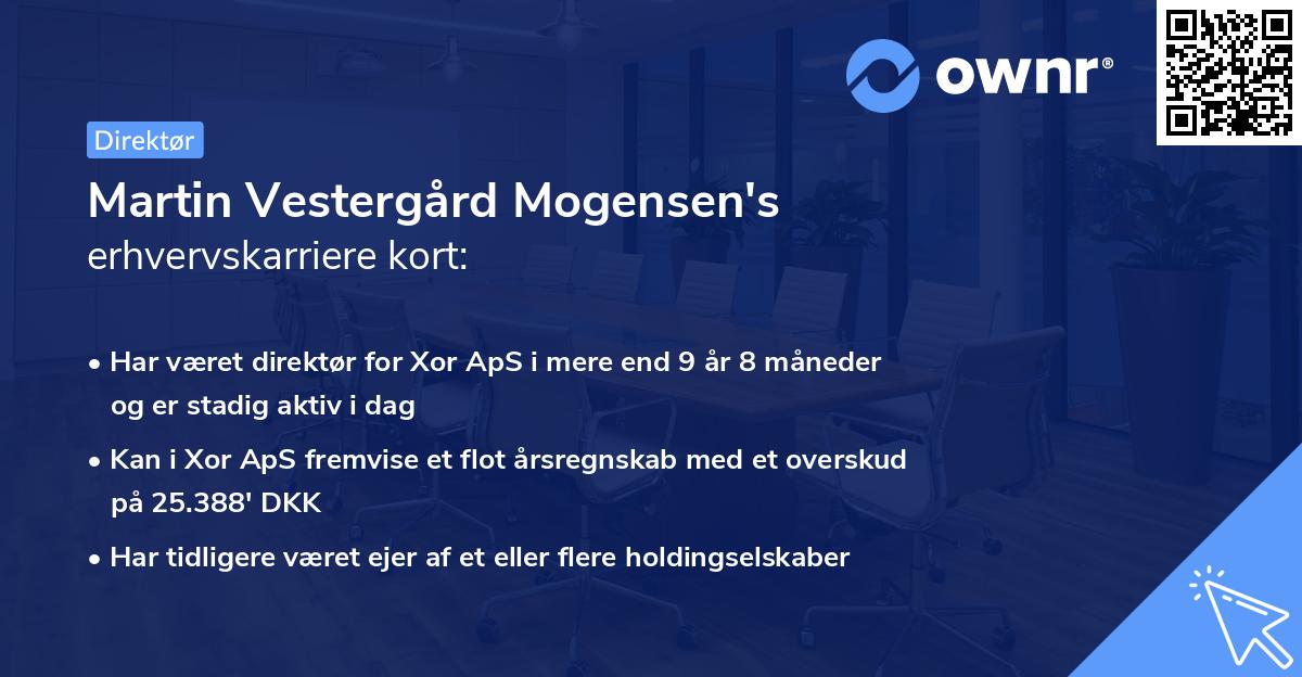 Martin Vestergård Mogensen's erhvervskarriere kort