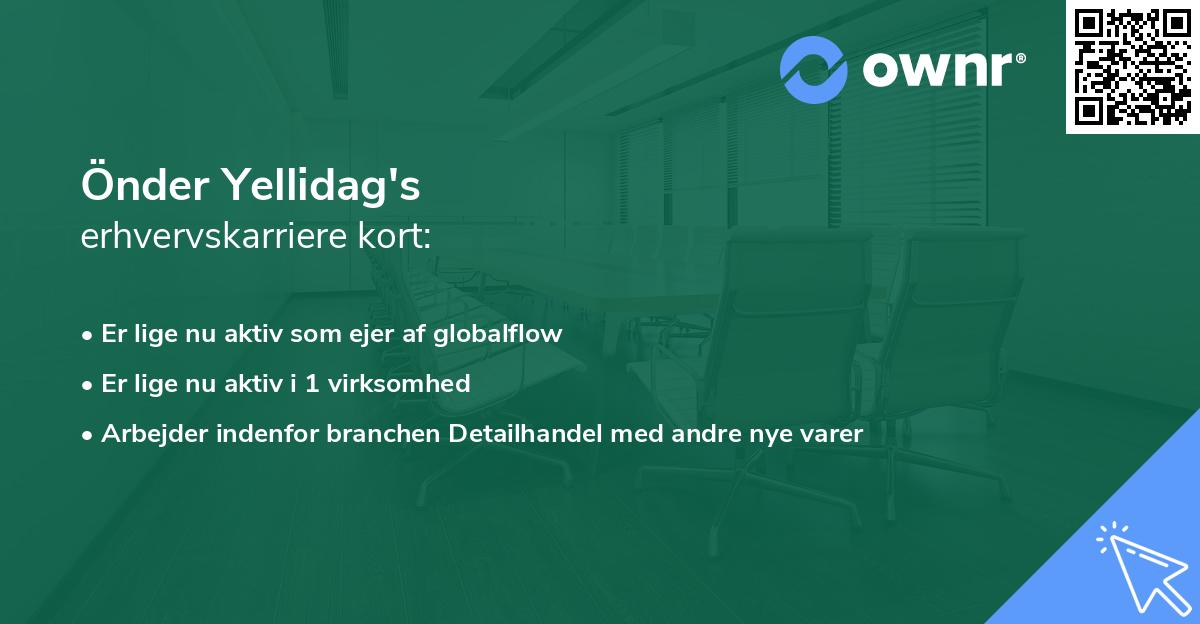 Önder Yellidag's erhvervskarriere kort