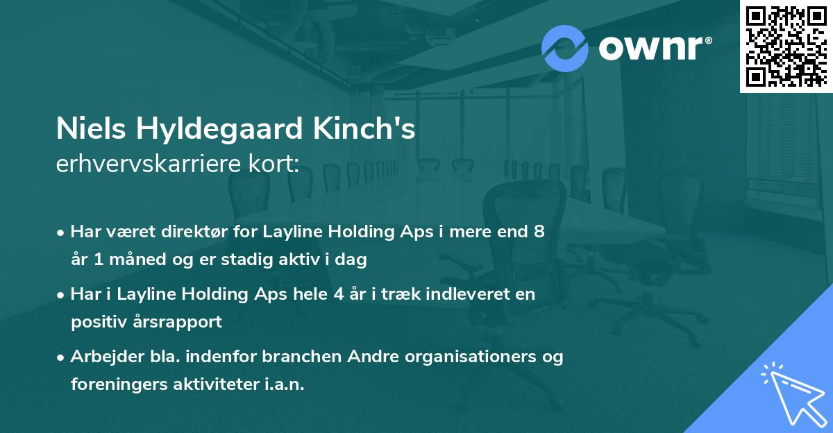 Niels Hyldegaard Kinch's erhvervskarriere kort