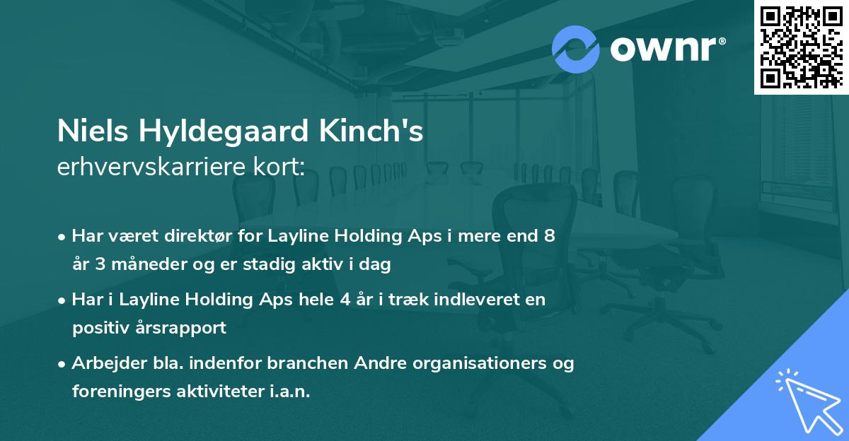 Niels Hyldegaard Kinch's erhvervskarriere kort