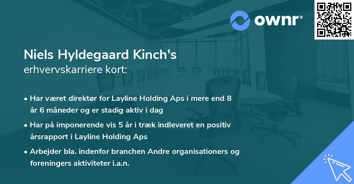 Niels Hyldegaard Kinch's erhvervskarriere kort