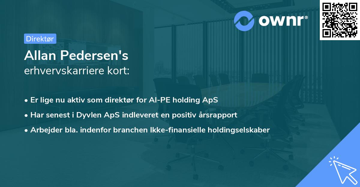 Allan Pedersen's erhvervskarriere kort