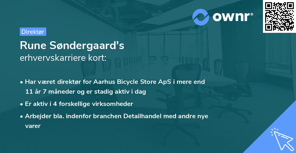 Rune Søndergaard's erhvervskarriere kort