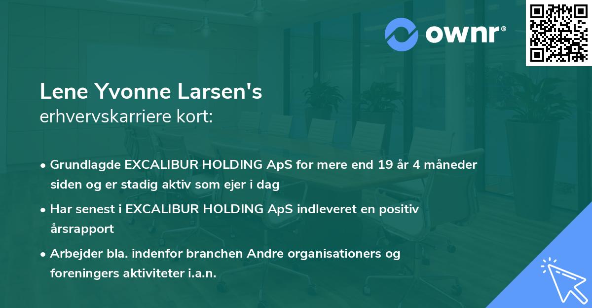 Lene Yvonne Larsen's erhvervskarriere kort